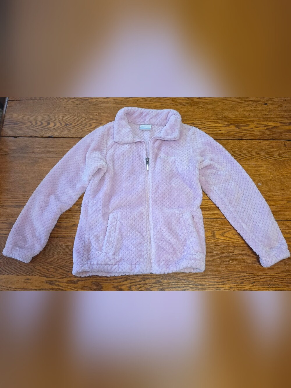 Lavender Fire Side Sherpa Full Zip Fleece Jacket - Youth Medium